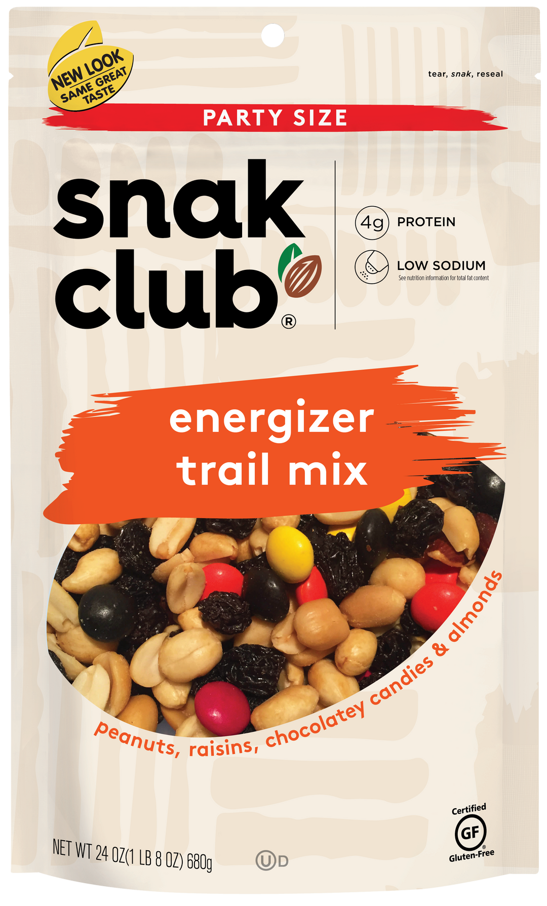Snak Club Century Snacks Party Size Energizer Trail Mix-1.5 lb.-6/Case