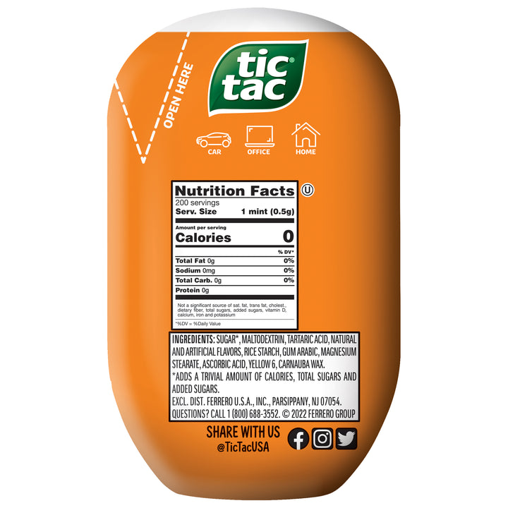 Tic Tac Orange Fridge Pack-3.4 oz.-8/Box-6/Case