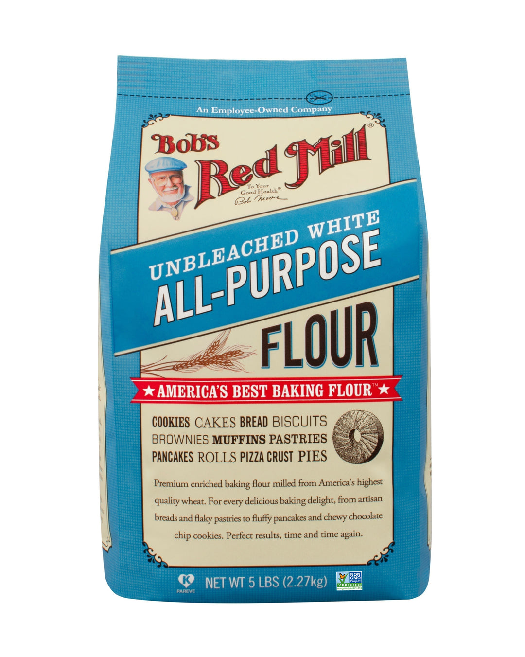 Bob's Red Mill Natural Foods Inc Unbleached White All-Purpose Flour-5 lb.-4/Case