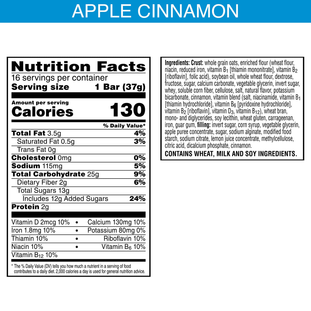 Kellogg Assortment Pack Nutri-Grain 16 Strawberry-16 Blueberry-16 Apple Cereal Bar-1 Count-48/Case