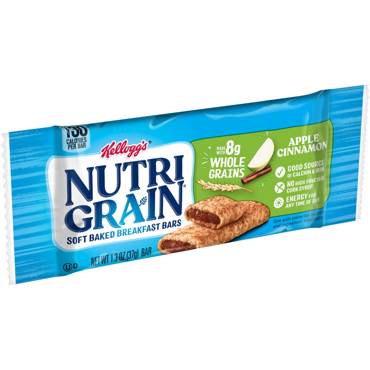 Kellogg Assortment Pack Nutri-Grain 16 Strawberry-16 Blueberry-16 Apple Cereal Bar-1 Count-48/Case