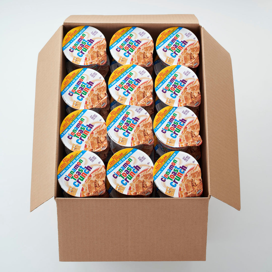 Cinnamon Toast Crunch 25% Less Sugar Single Serve Cereal-2 oz.-60/Case