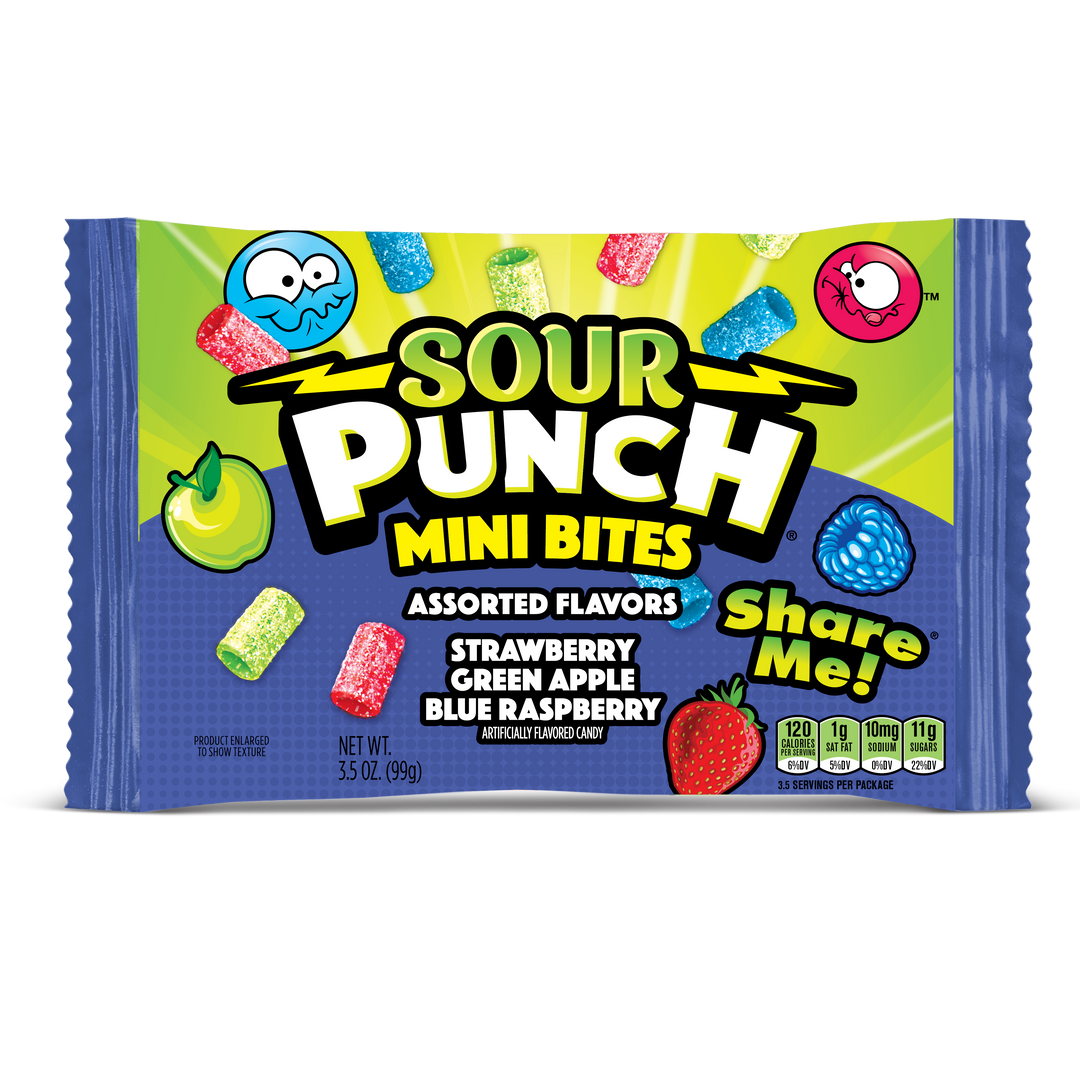 Sour Punch Share Me Gummy Candy-3.5 oz.-12/Box-12/Case
