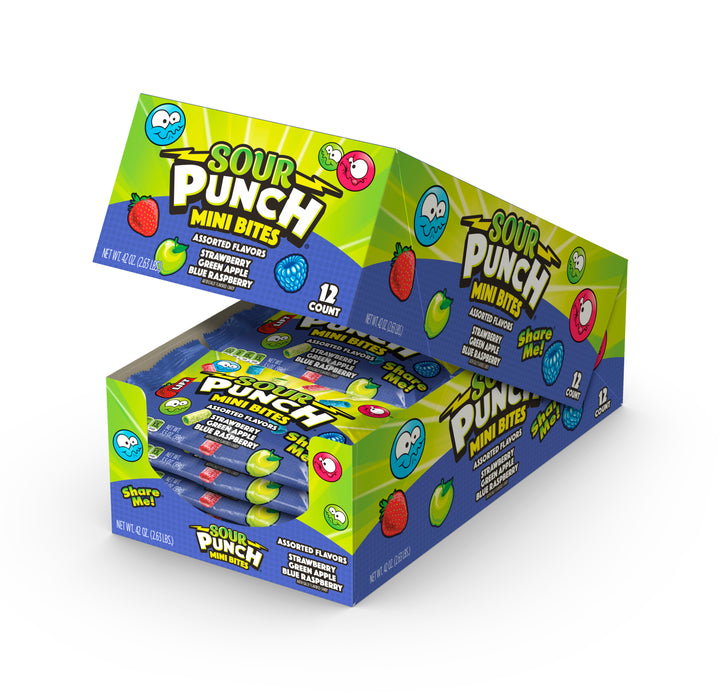 Sour Punch Share Me Gummy Candy-3.5 oz.-12/Box-12/Case