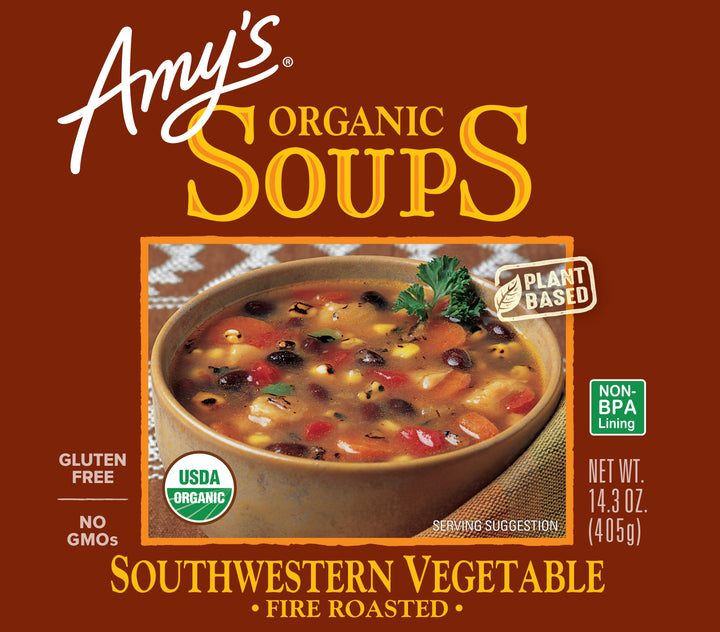 Amy's Kitchen Inc. Soup Fire Roasted Southwestern Vegetable Organic 12/14.3 Oz.