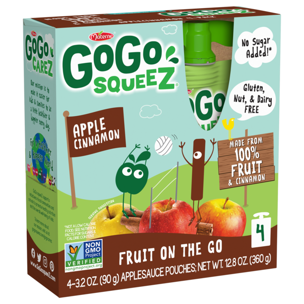 Gogo Squeez Apple Cinnamon-0.794 lb.-12/Case