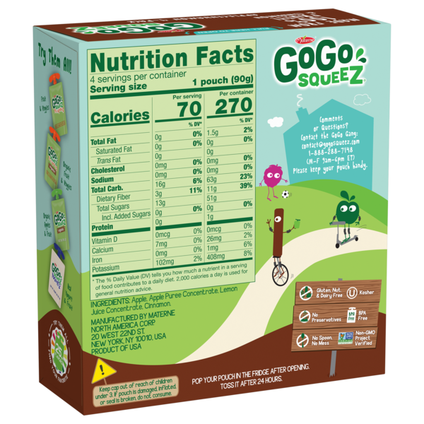 Gogo Squeez Apple Cinnamon-0.794 lb.-12/Case