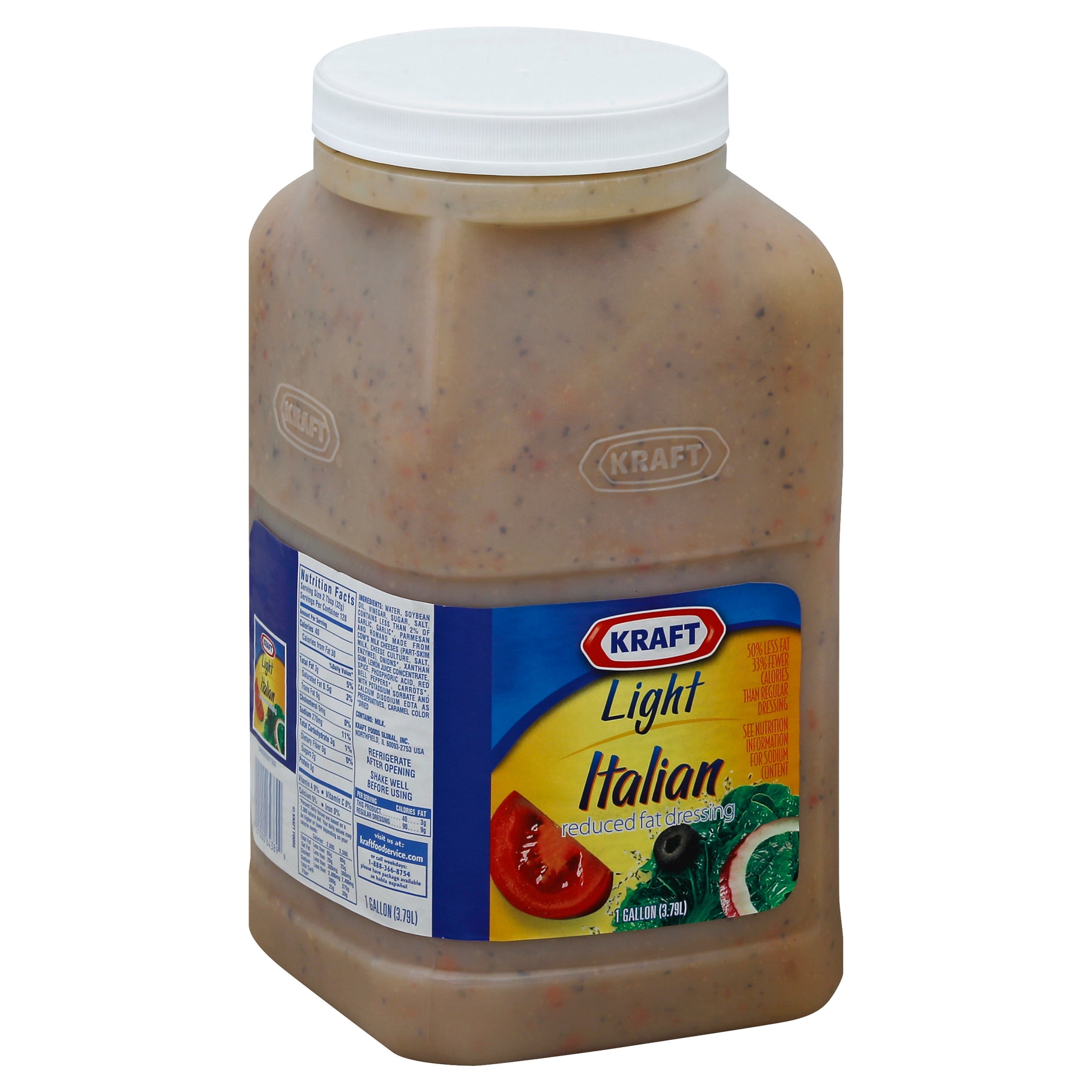 Kraft Reduced Fat Light Done Right Italian Dressing Bulk-1 Gallon-4/Case MPN# 10021000643896 Round Eye Supply Kraft Reduced Fat Light Done Right Italian Dressing Bulk-1 Gallon-4/Case MPN# 10021000643896 Round Eye Supply