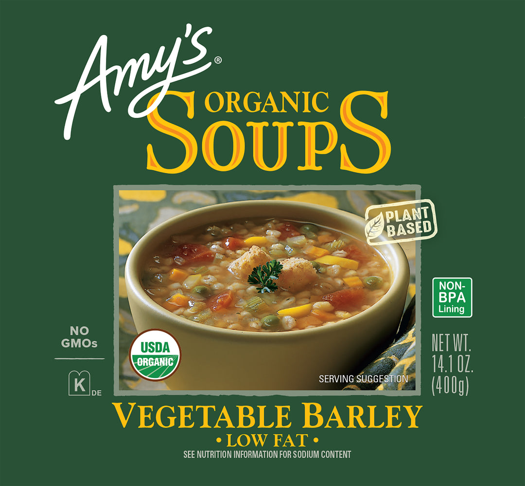 Amy's Soup Vegetable Barley Organic-14.1 oz.-12/Case