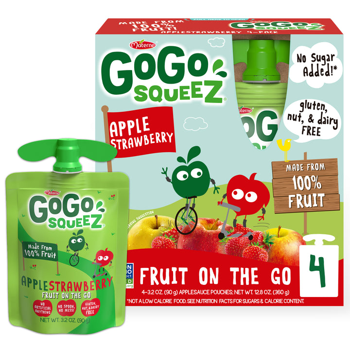 Gogo Squeez Apple Strawberry-12 Each-12/Case