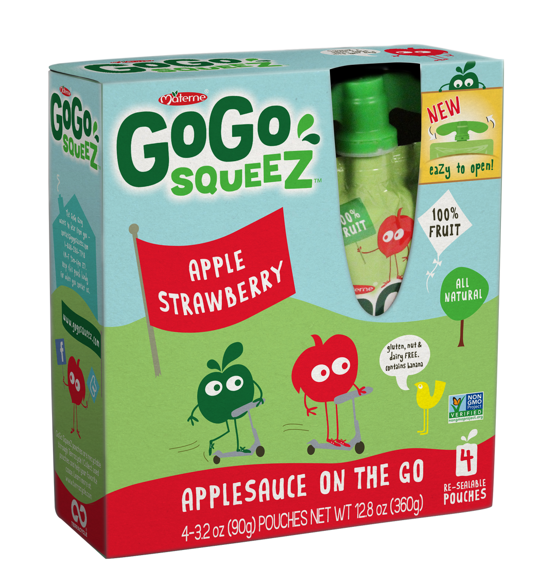 Gogo Squeez Apple Strawberry-12 Each-12/Case