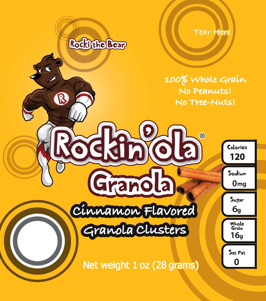 Rockin'ola Cinnamon Granola-28 Gram-250/Case