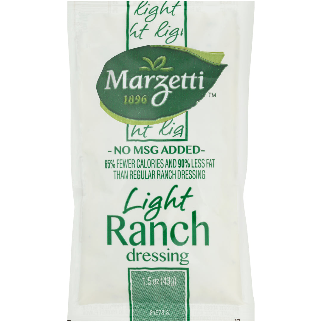 Marzetti Light Ranch Dressing Single Serve-1.5 oz.-60/Case