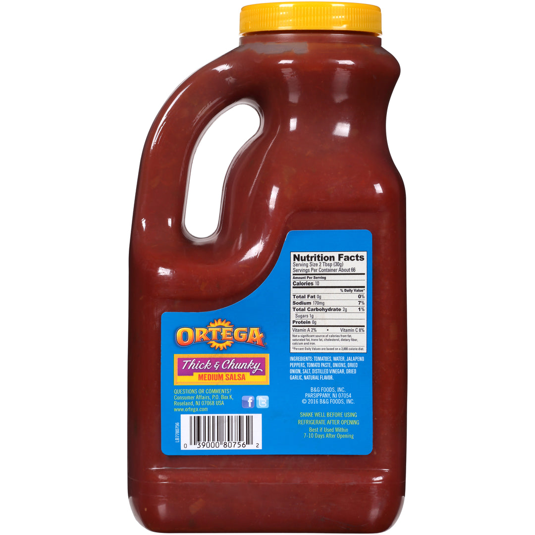 Ortega Thick & Chunky Medium Salsa-0.5 Gallon-6/Case