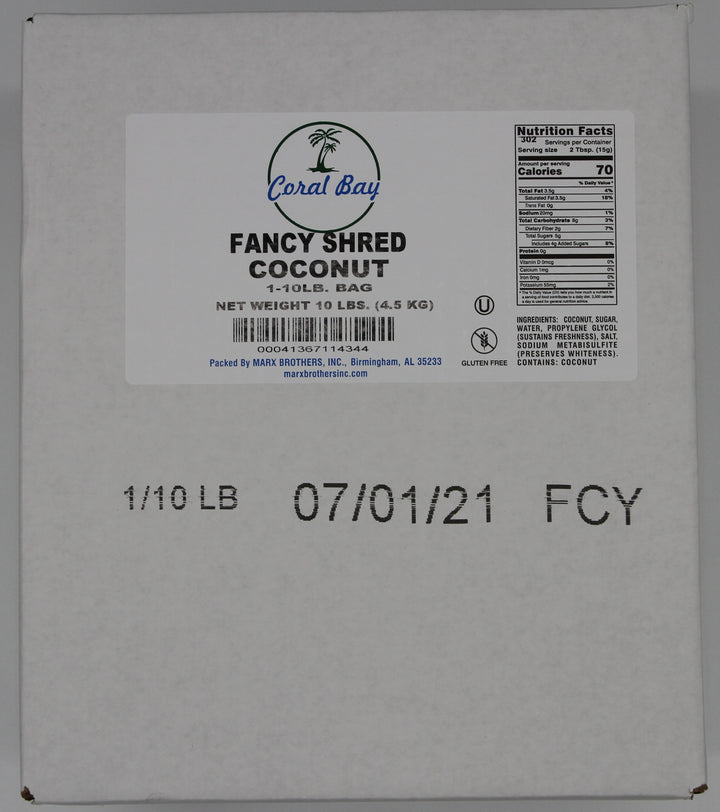 Coral Bay Coconut Fancy Shred-4.5 Kilogram