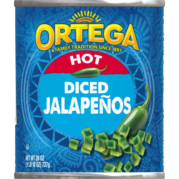 Ortega Diced Jalapenos-26 oz.-12/Case