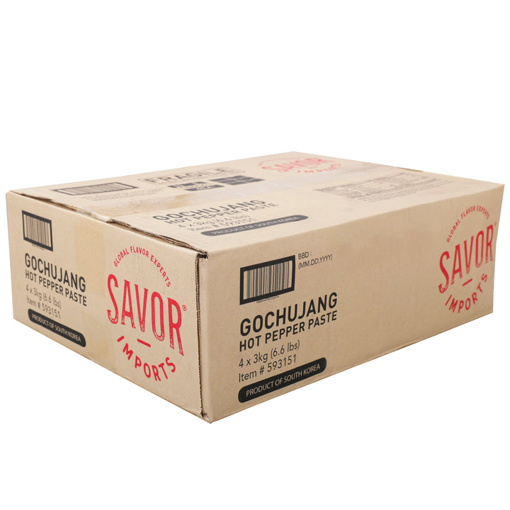 Savor Imports Gochujang Hot Pepper Paste-3 Kilogram-4/Case