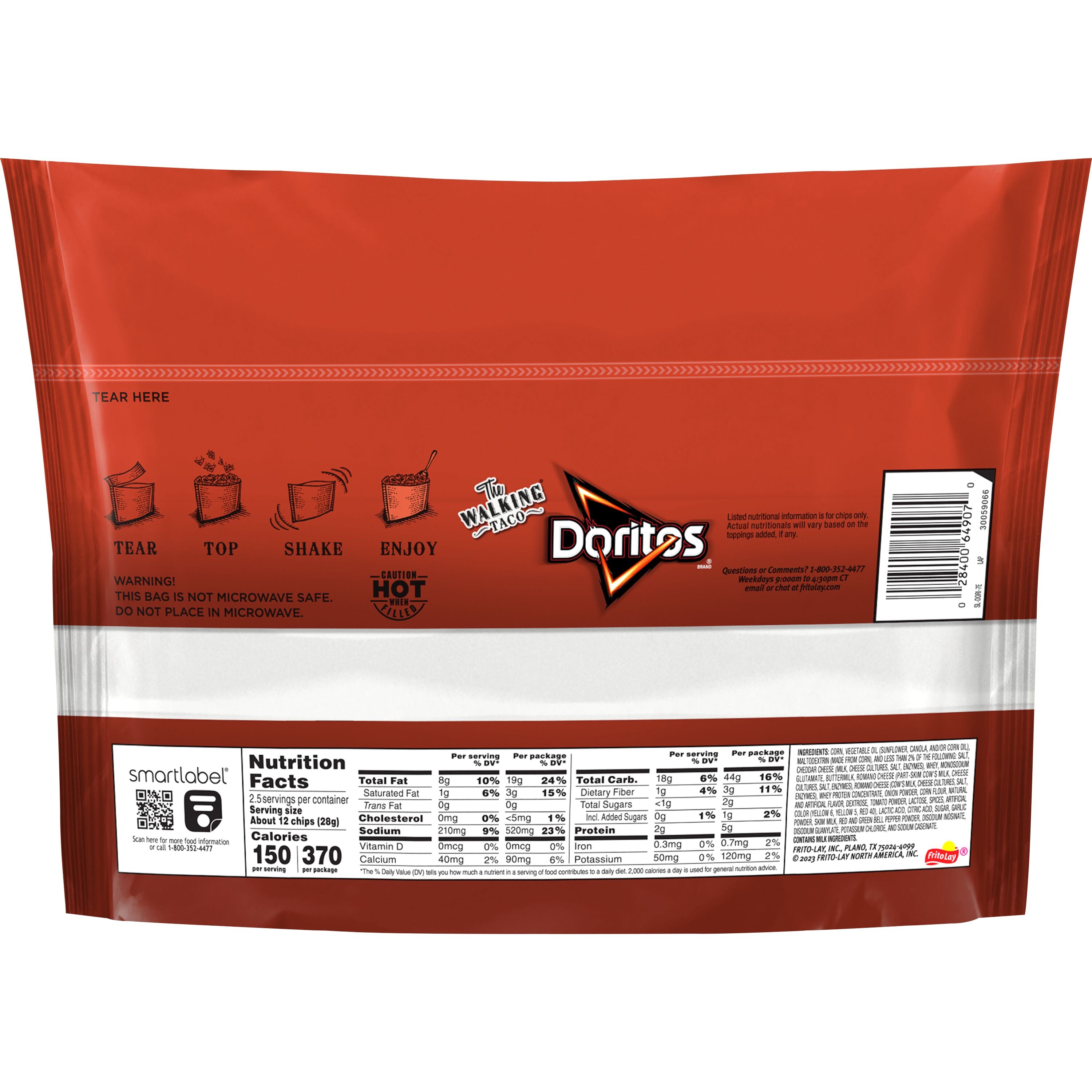 Doritos Nacho Cheese Walking Taco Tortilla Chips-2.5 oz.-18