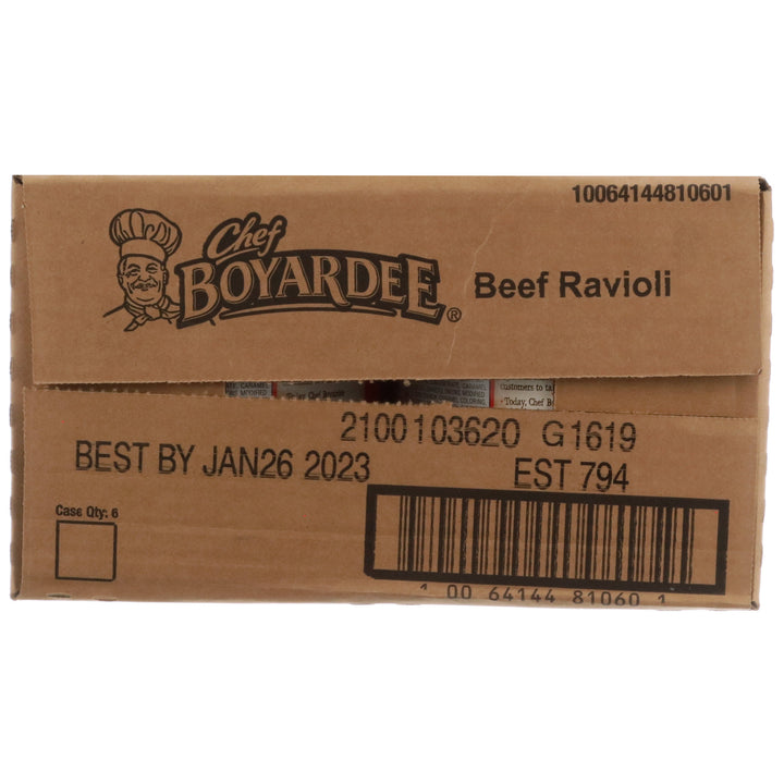 Chef Boyardee Ravioli With Tomato & Meat Sauce-108 oz.-6/Case