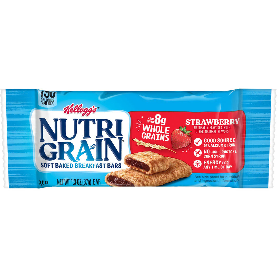 Kellogg's Nutri-Grain Strawberry Cereal Bar-1.3 oz.-8/Box-12/Case