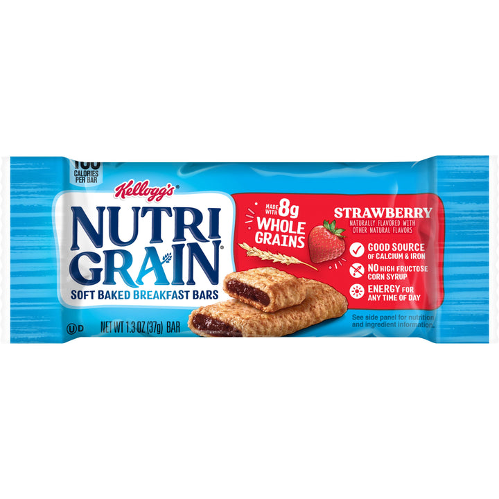 Kellogg's Nutri-Grain Strawberry Cereal Bar-1.3 oz.-8/Box-12/Case