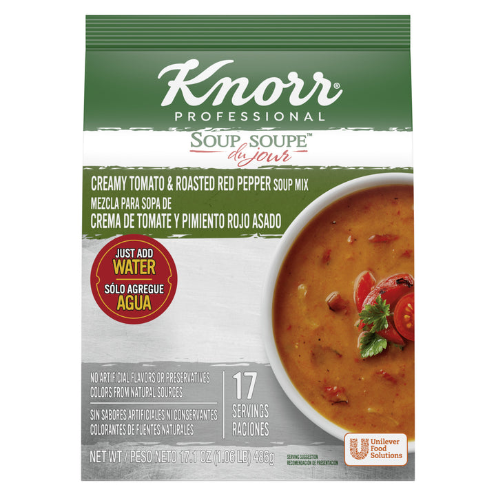 Knorr Soup Du Jour Creamy Tomato And Roasted Red Pepper Mix-17.1 oz.-4/Case