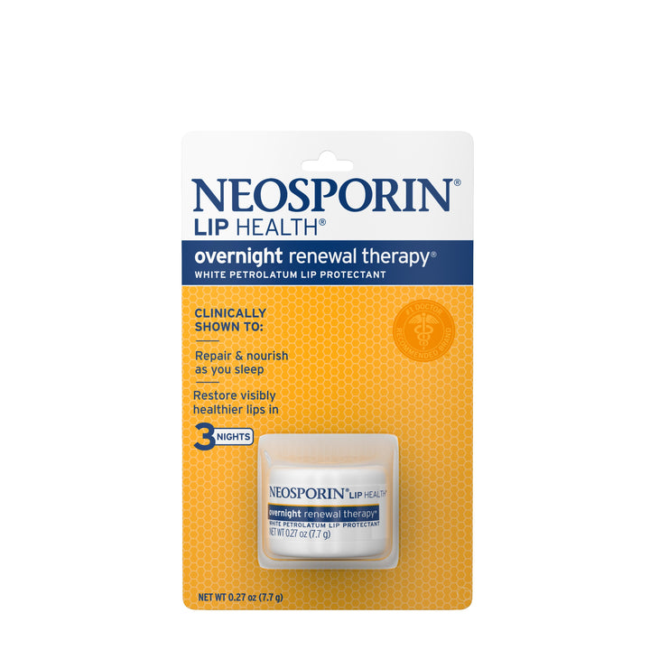 Neosporin Lip Health Overnight Renewal Therapy White Petrolatum Lip Protectant-0.27 oz.-6/Box-6/Case