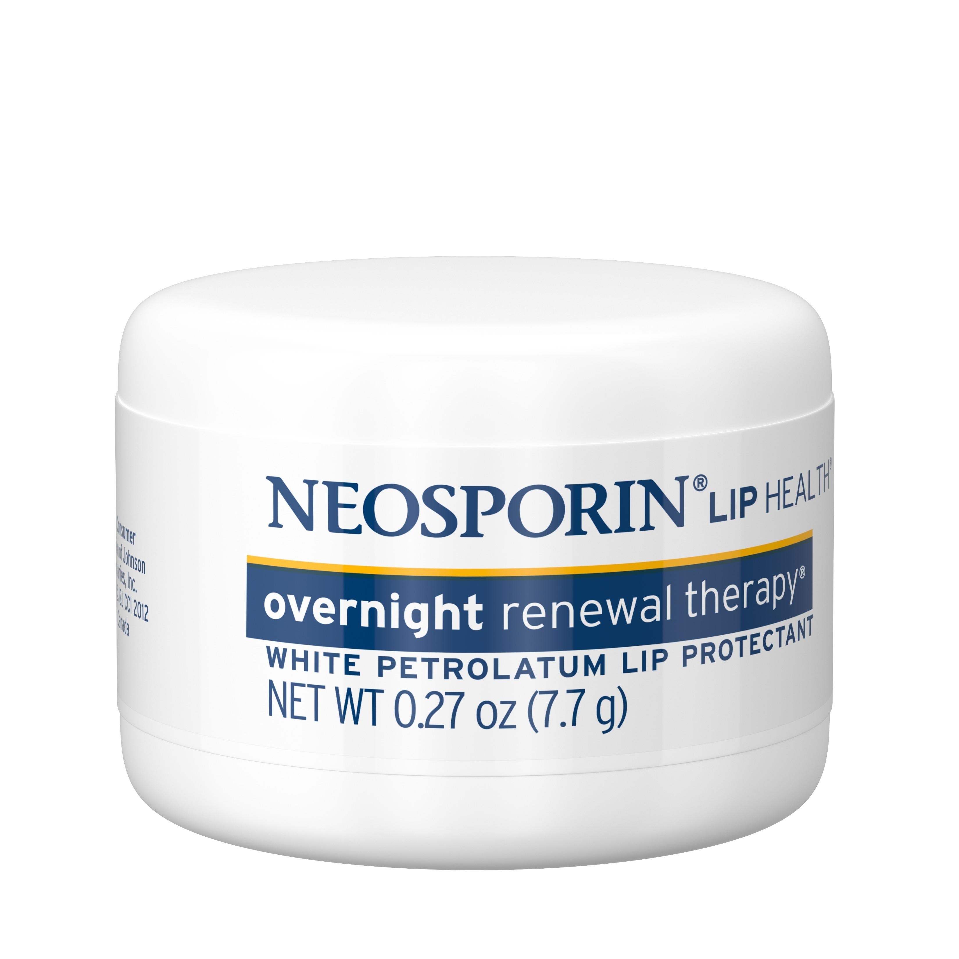 Neosporin Lip Health Overnight Renewal Therapy White Petrolatum