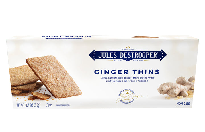 Jules Destrooper Ginger Thins-3.4 oz.-12/Case