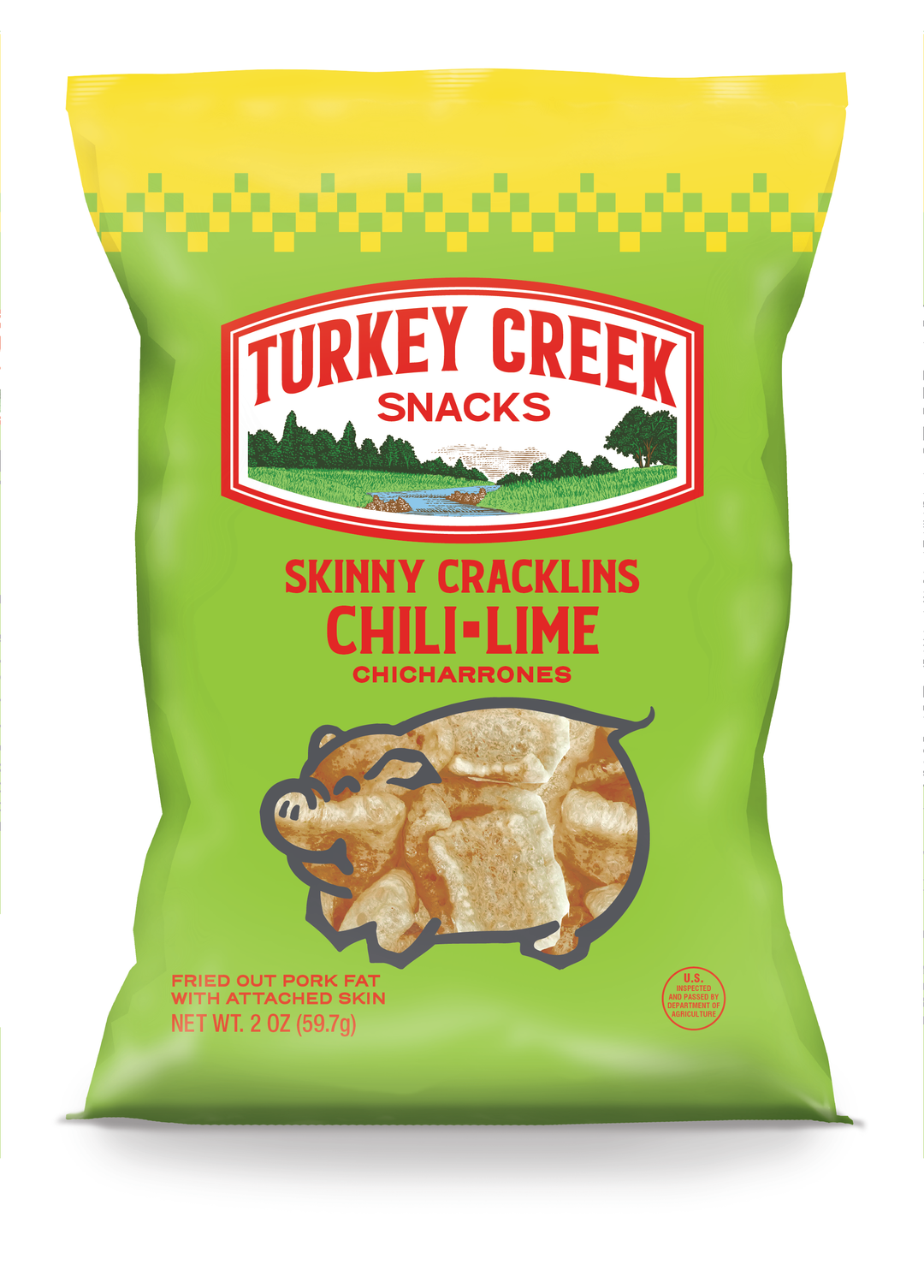 Turkey Creek Box Of Skinny Chili Lime Cracklins-2 oz.-12/Case