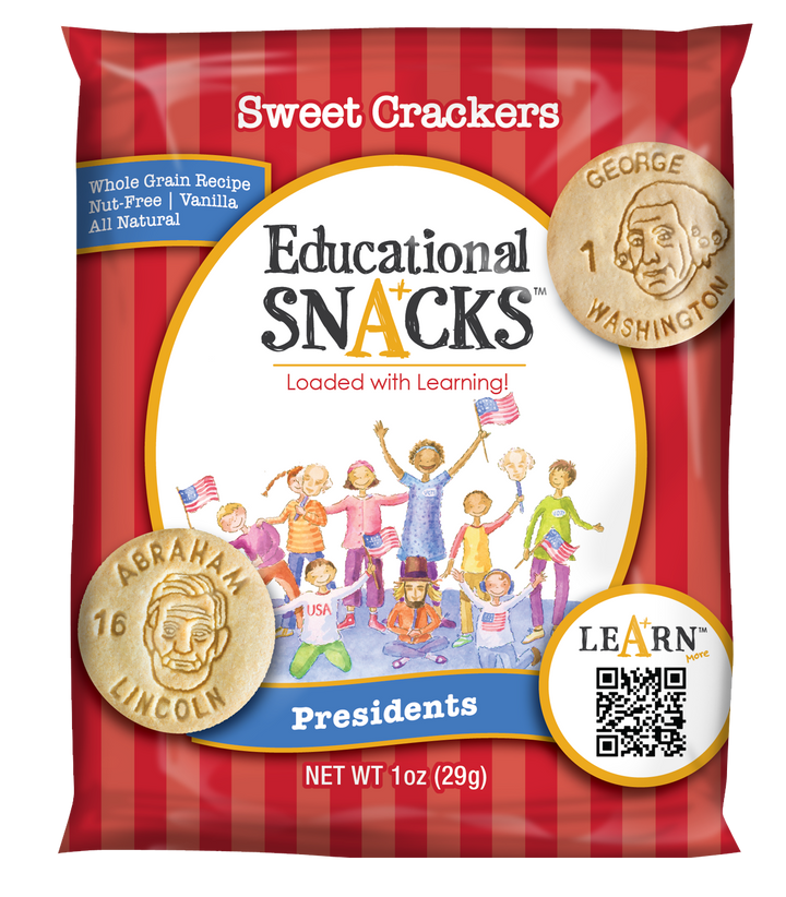 Dick And Jane President Educational Snack Crackers-1 oz.-120/Case