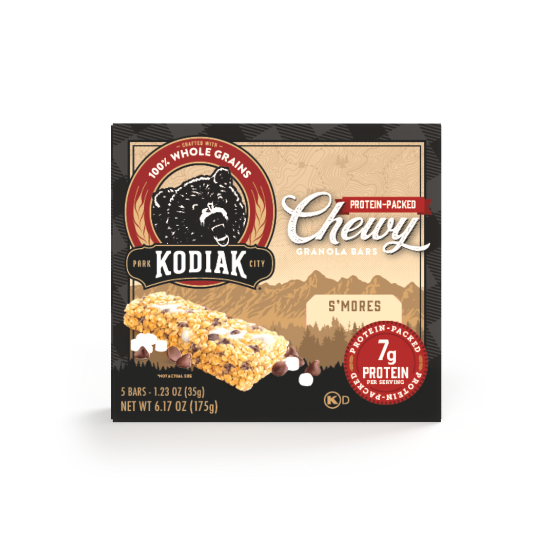 Kodiak Cakes S'more Chewy Bars-1.23 oz.-5/Box-12/Case