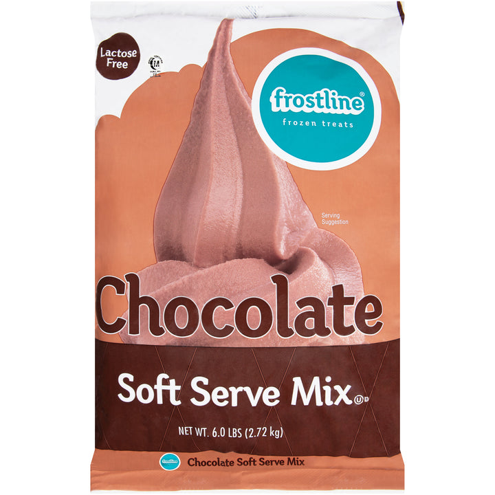 Frostline Lactose Free Chocolate Soft Serve Mix-6 lb.-6/Box-6/Case