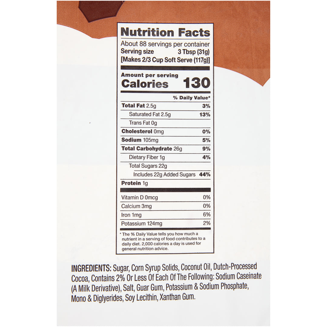 Frostline Lactose Free Chocolate Soft Serve Mix-6 lb.-6/Box-6/Case