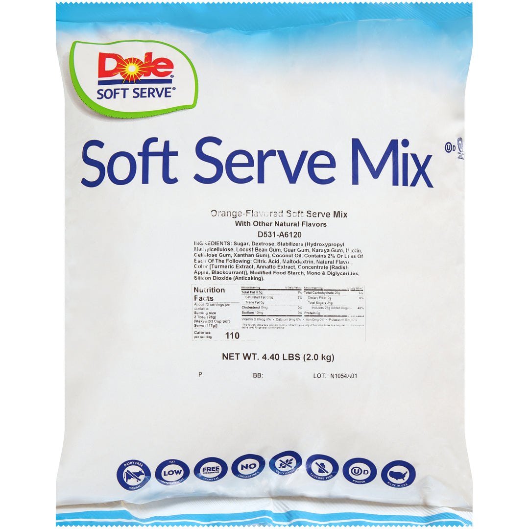 Dole Soft Serve Orange Mix-4.4 lb.-4/Case