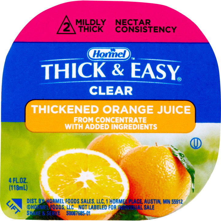 Thick & Easy Clear Thickened Orange Juice-24 Count-1/Case