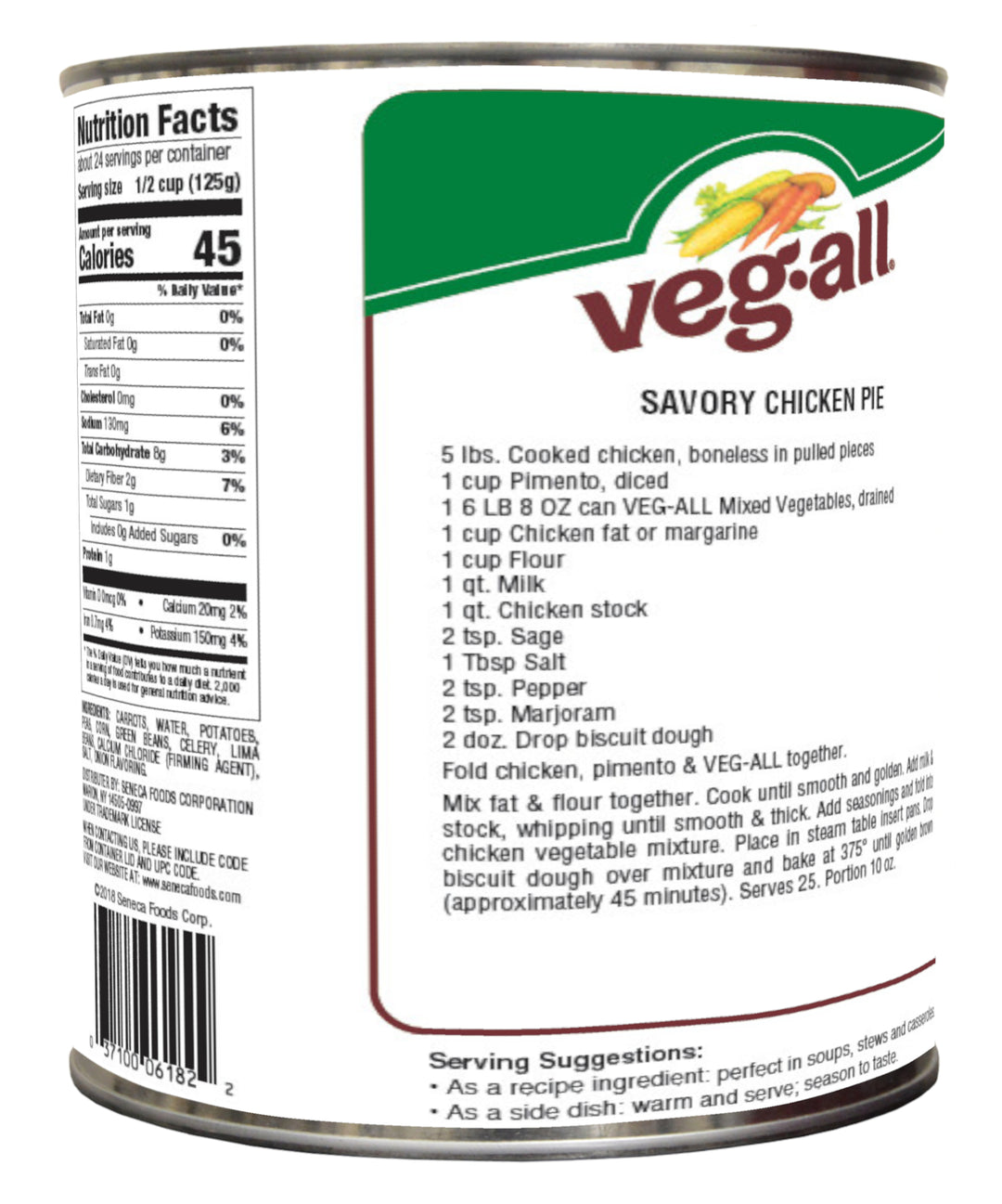 Veg-All Veg-All Mixed Vegetable-104 oz.-6/Case