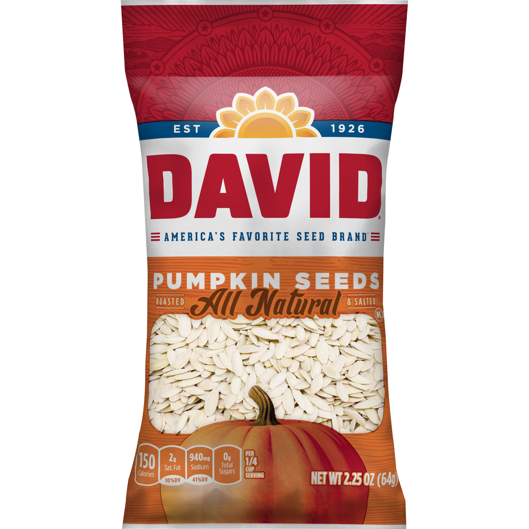 David Original Pumpkin Seeds-2.25 oz.-12/Case