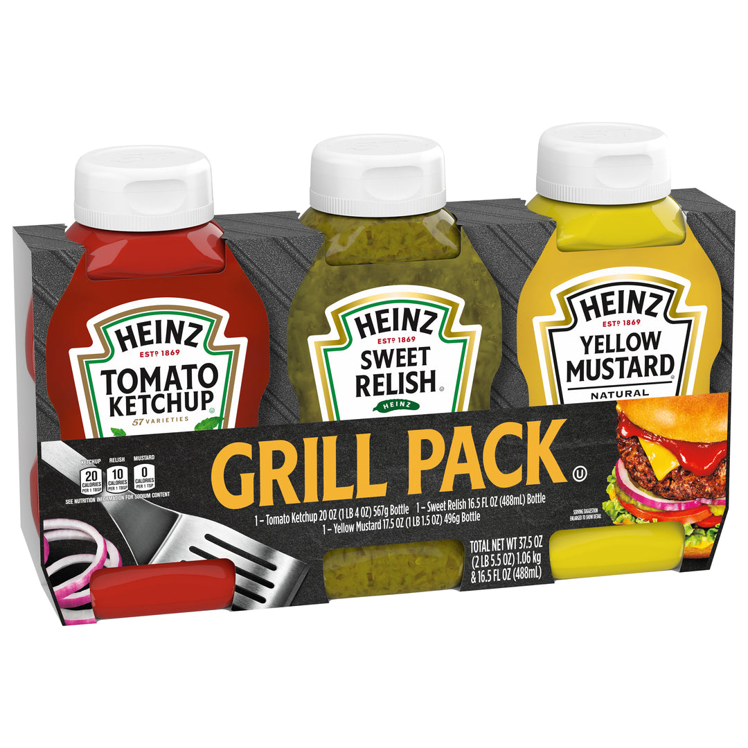 Heinz Assorted Relish-Mustard And Ketchup Picnic Pack-3.375 lb.-4/Case