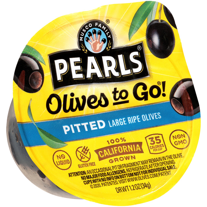 Pearls Black Ripe Olives To Go-1.2 oz.-12/Box-8/Case
