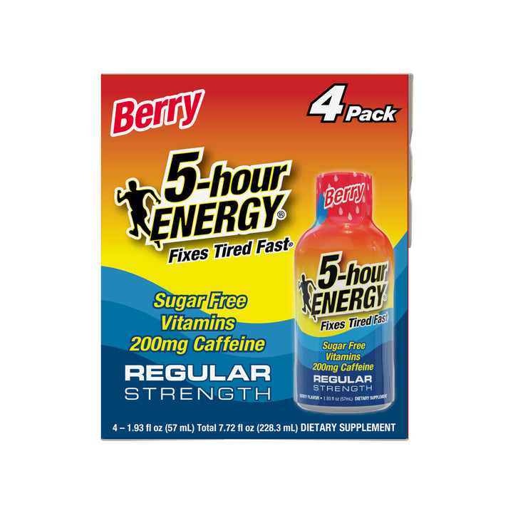 5-Hour Energy Regular Strength Berry-1.93 fl oz.-4/Box-12/Case