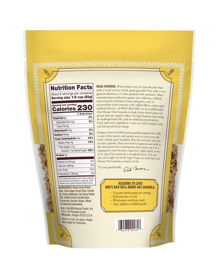 Bob's Red Mill Natural Foods Inc Honey Oat Granola-12 oz.-4/Case