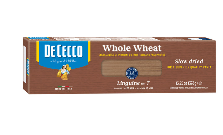 De Cecco No. 7 100% Whole Wheat Linguine-0.83 lb.-12/Case