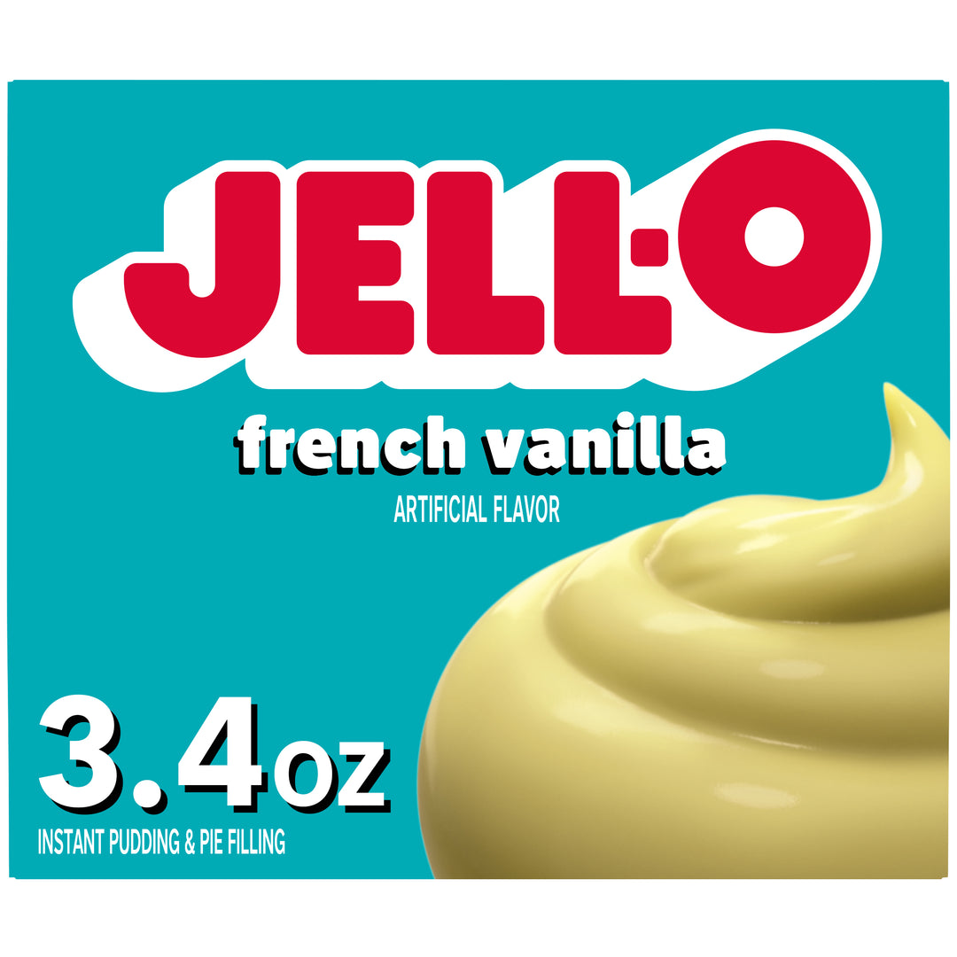 Jell-O French Vanilla Flavored Instant Pudding Mix-3.4 oz.-24/Case