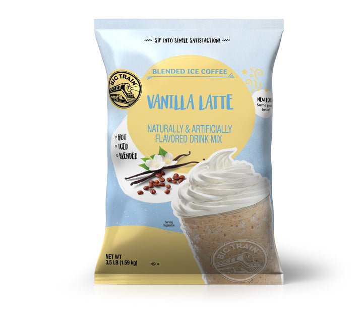 Big Train Vanilla Latte Blended Ice Coffee Mix-3.5 lb.-5/Case