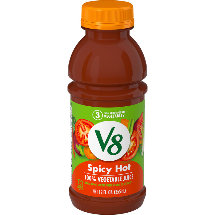 V8 Spicy Hot Vegetable Juice-12 fl oz.s-12/Case