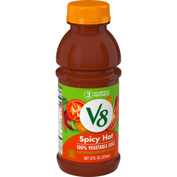 V8 Spicy Hot Vegetable Juice-12 fl oz.s-12/Case