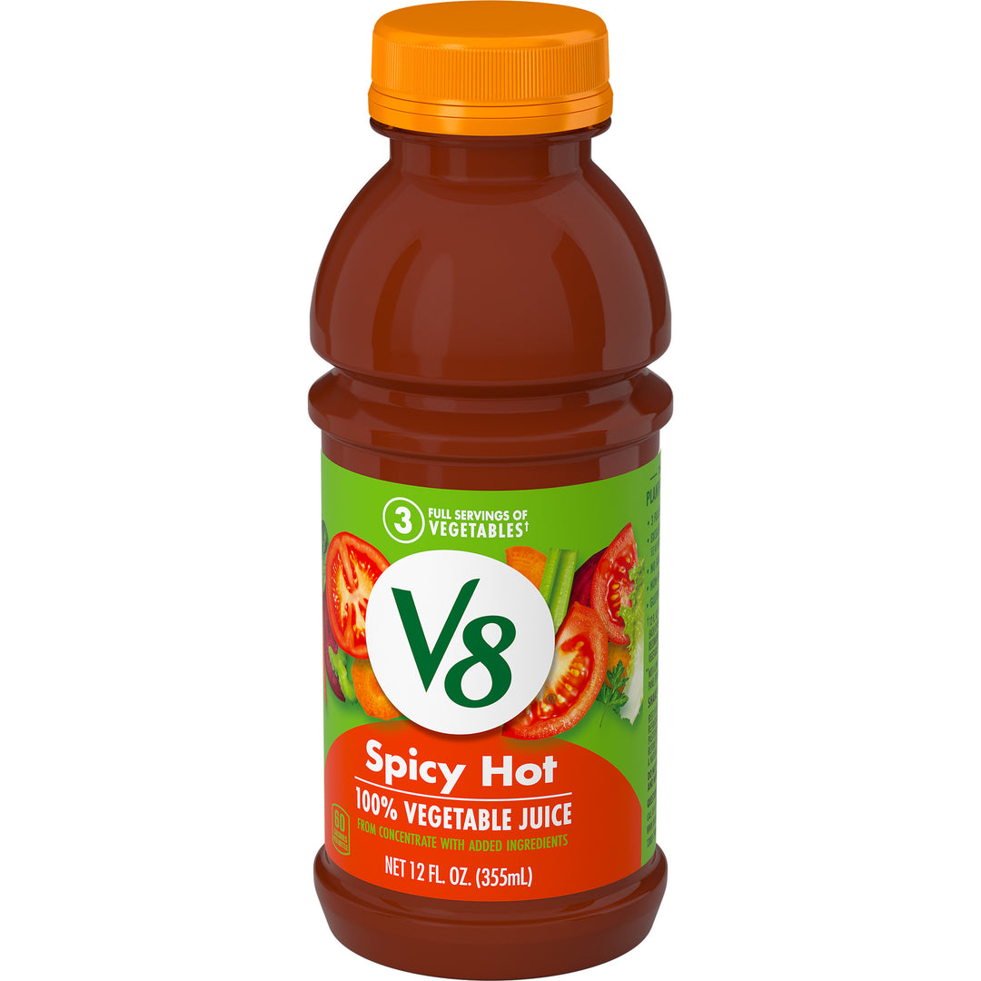 V8 Spicy Hot Vegetable Juice-12 fl oz.s-12/Case