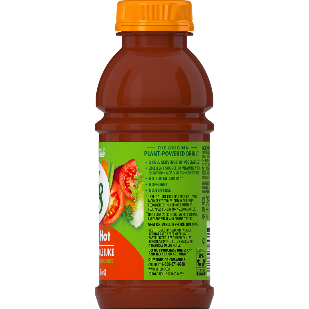 V8 Spicy Hot Vegetable Juice-12 fl oz.s-12/Case