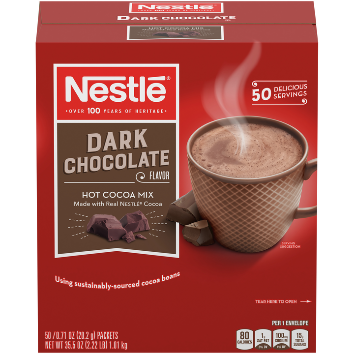 Nestle Dark Rich Hot Cocoa Mix-0.71 oz.-50/Box-6/Case